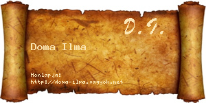 Doma Ilma névjegykártya